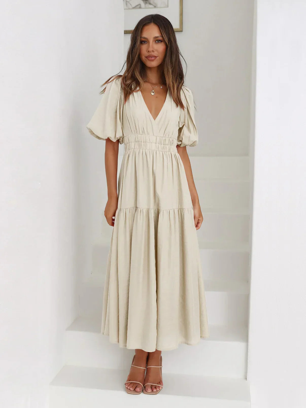 Laurea Puff Sleeve Dress